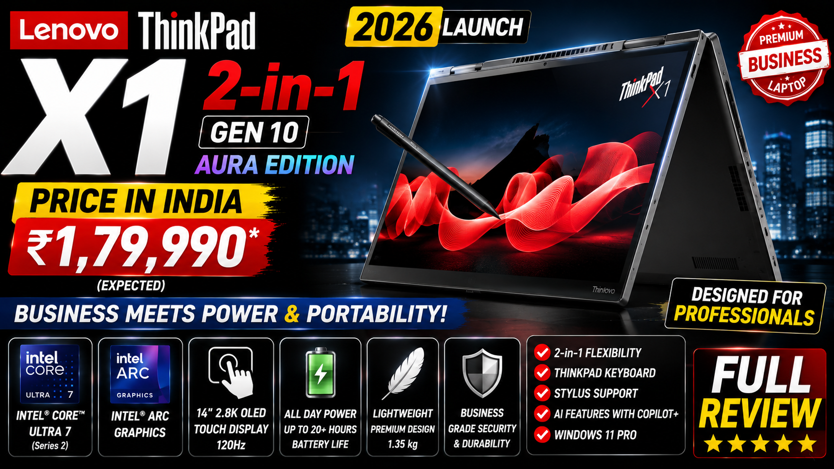 Lenovo ThinkPad X1 2-in-1 Gen 10 Aura Edition
